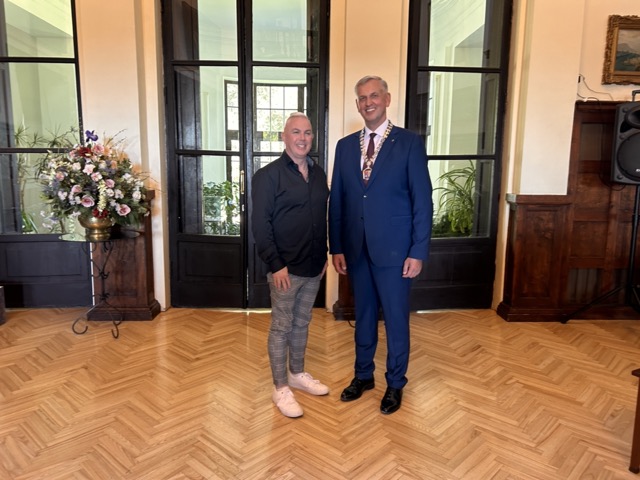 Douzelage President Shane Smyth with Mayor Ramūnas Godeliauskas of Rokiškis - 